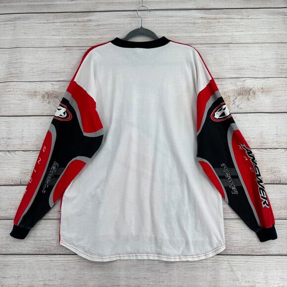 Vintage Answer Racing Long Sleeve Motocross Jersey Mens XXL White Black Red - Picture 2 of 12